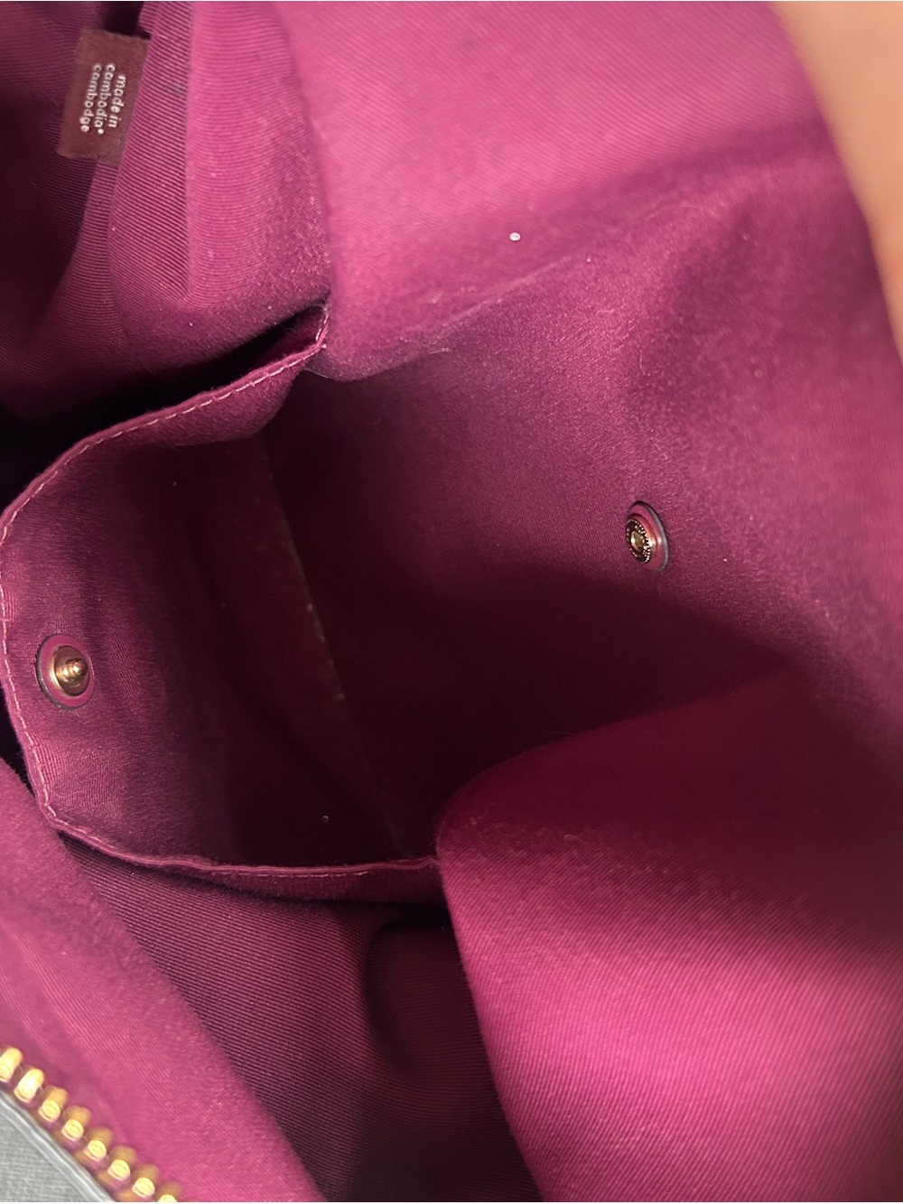 Coach Abby Duffle F31507 Dark Berry Pebbled Leather Hobo Shoulder Bag - Picture 15 of 16